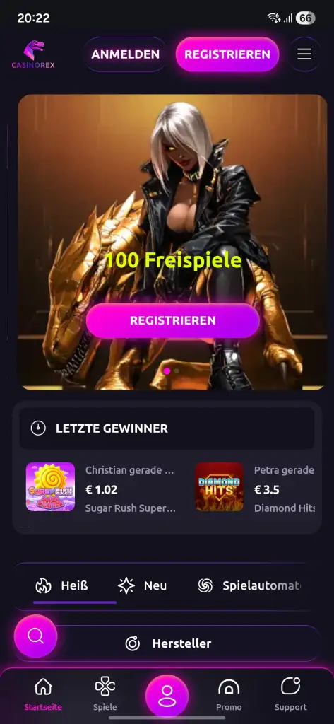 CasinoRex App Zahlungen