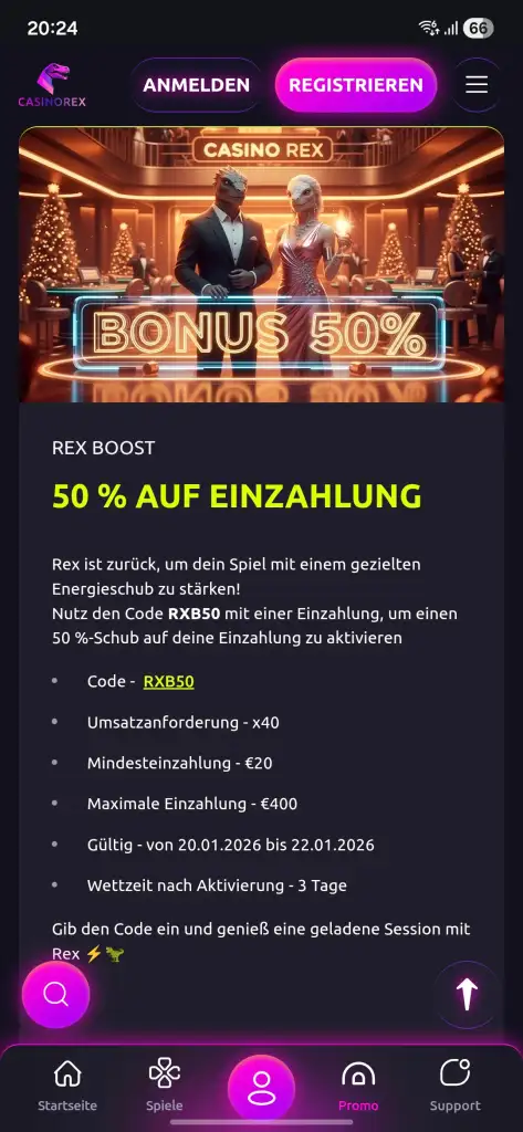 Vorteile der CasinoRex-App