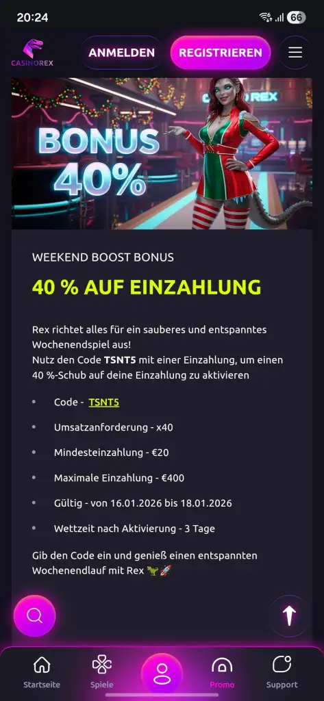 CasinoRex App Stabilität