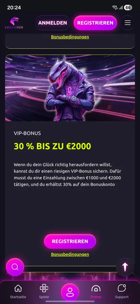 CasinoRex Boni